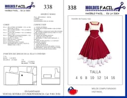 Vestido de Huasa Rojo - vista 1