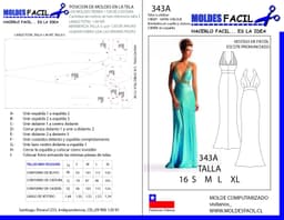 Vestido de fiesta escote pronunciado - vista 1