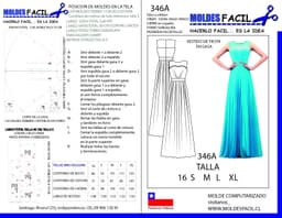 Vestido de fiesta en gaza - vista 1