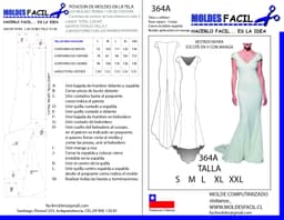Vestido de novia escote en V con manga - vista 1
