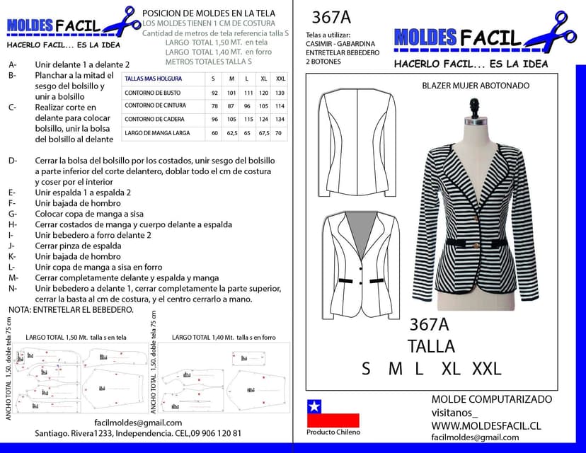 BLAZER MUJER ABOTONADO