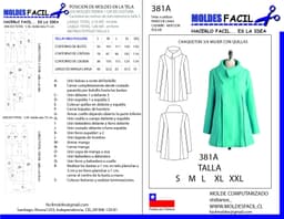 CHAQUETON 3/4 MUJER CON QUILLAS - vista 1