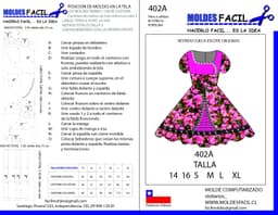 Vestido de Cueca Escote Cruzado - vista 1