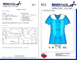 Blusa Laboral Cruzada - vista 1