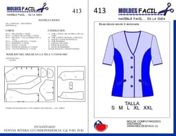 Blusa Laboral Escote B Abotonada - vista 1