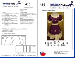 Vestido de Huasa Morado - vista 1