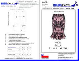 Falda con ruedo - vista 1