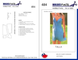 Vestido Celeste - vista 1
