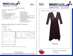 Vestido Con Encaje Manga Tres Cuartos - vista 1