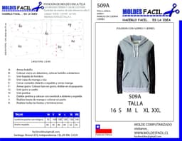 Poleron con gorro y cierres - vista 1