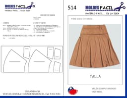 Falda evase con rebeca - vista 1