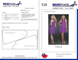 Vestido De Gaza Lila - vista 1