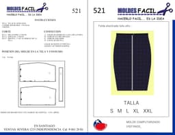 Falda elasticada talle alto - vista 1