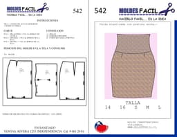 Falda elasticada pretina ancha - vista 1