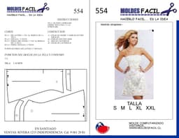 Vestido Blanco Strapless - vista 1
