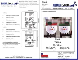 Respaldo de silla navideño - vista 1