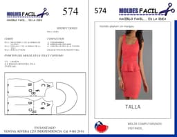 Vestido peplum sin mangas - vista 1