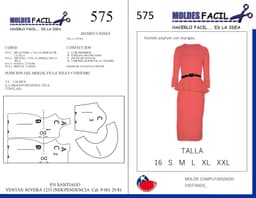 Vestido Peplum Con Mangas - vista 1