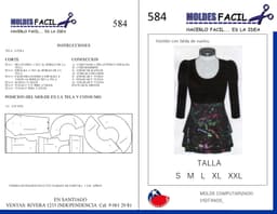 Vestido Con Falda De Tres Vuelos - vista 1