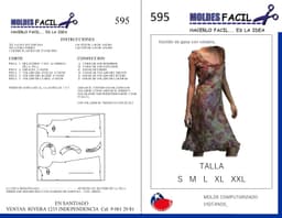 Vestido De Gaza Con Volados - vista 1