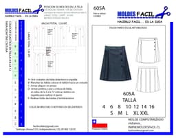 Falda pareo escolar tableado - vista 1