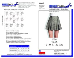 Falda con quillas - vista 1