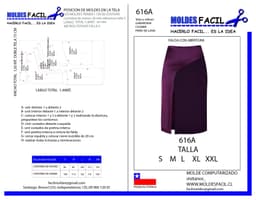 Falda con abertura - vista 1