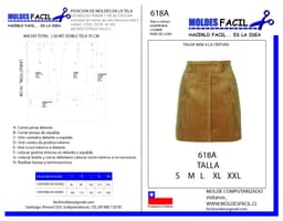 Falda mini a la cintura - vista 1