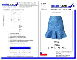 Falda con vuelo - vista 1