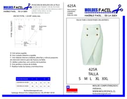 Falda tubo con botones delanteros - vista 1
