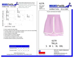 Falda con ruedo en forma - vista 1