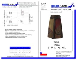 Falda cruzada evasé - vista 1