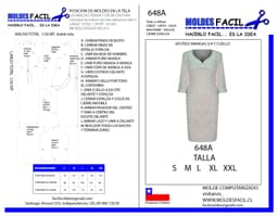 Vestido Mangas Tres Cuartos Y Cuello - vista 1