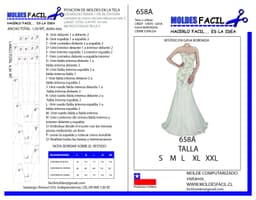 Vestido de novia en gaza bordada - vista 1