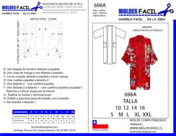 Kimono largo hasta la rodilla - vista 1
