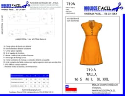 Vestido evasé Con Botones - vista 1