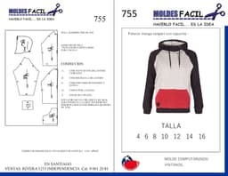 Polerón manga raglan con capucha - vista 1