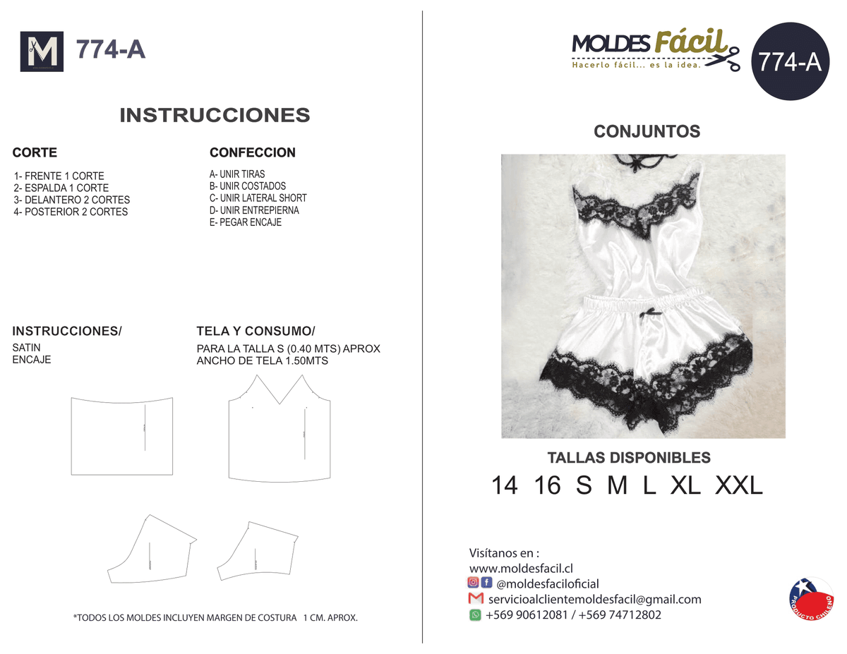 Patrón de costura Conjuntos — Moldes Fácil