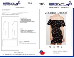 Vestido Bardot - vista 1