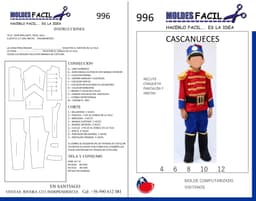 Cascanueces soldadito (incluye chaqueta, pantalón y jinetas) - vista 1