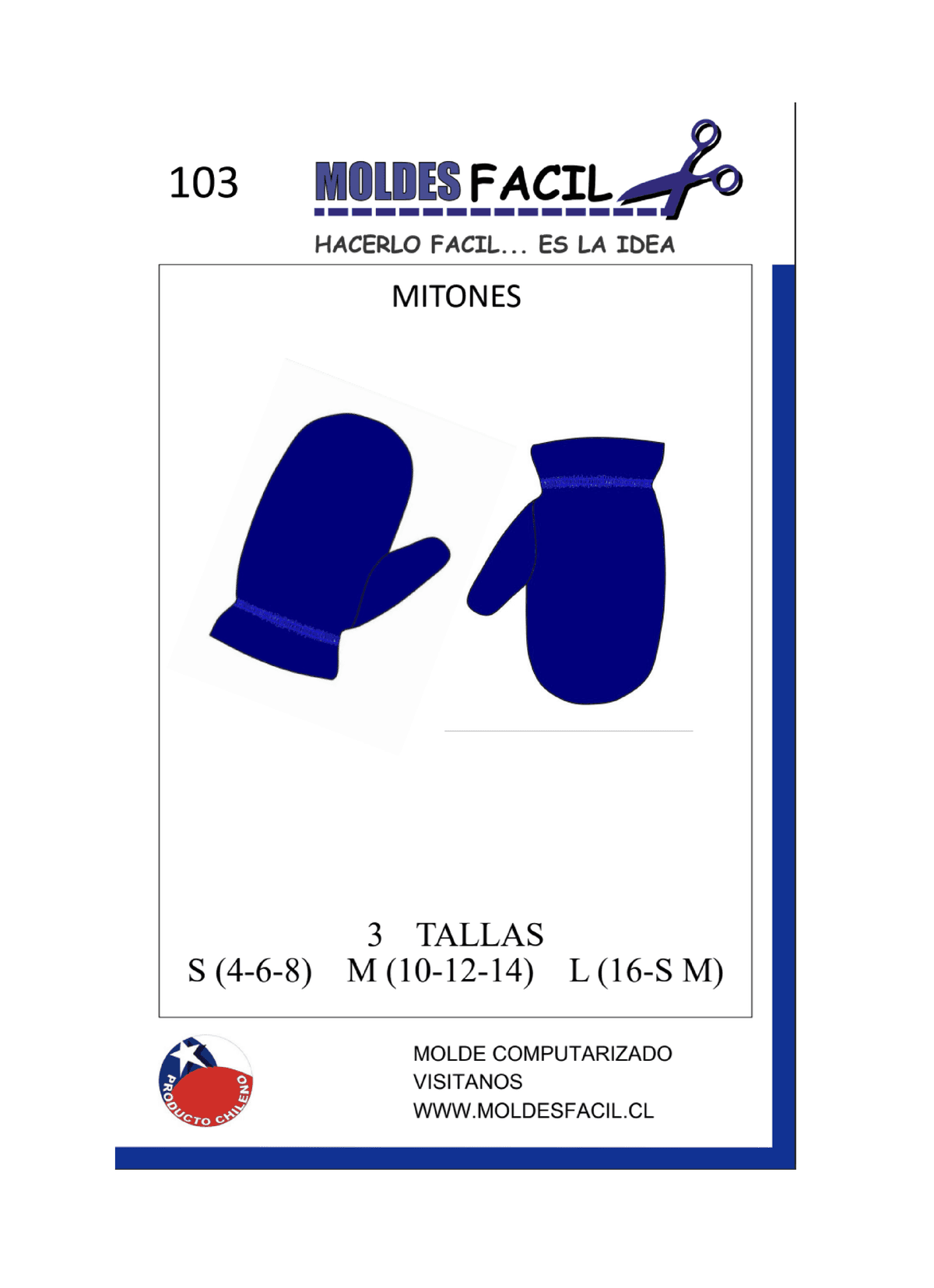 Patrón de costura MITONES — Moldes Fácil