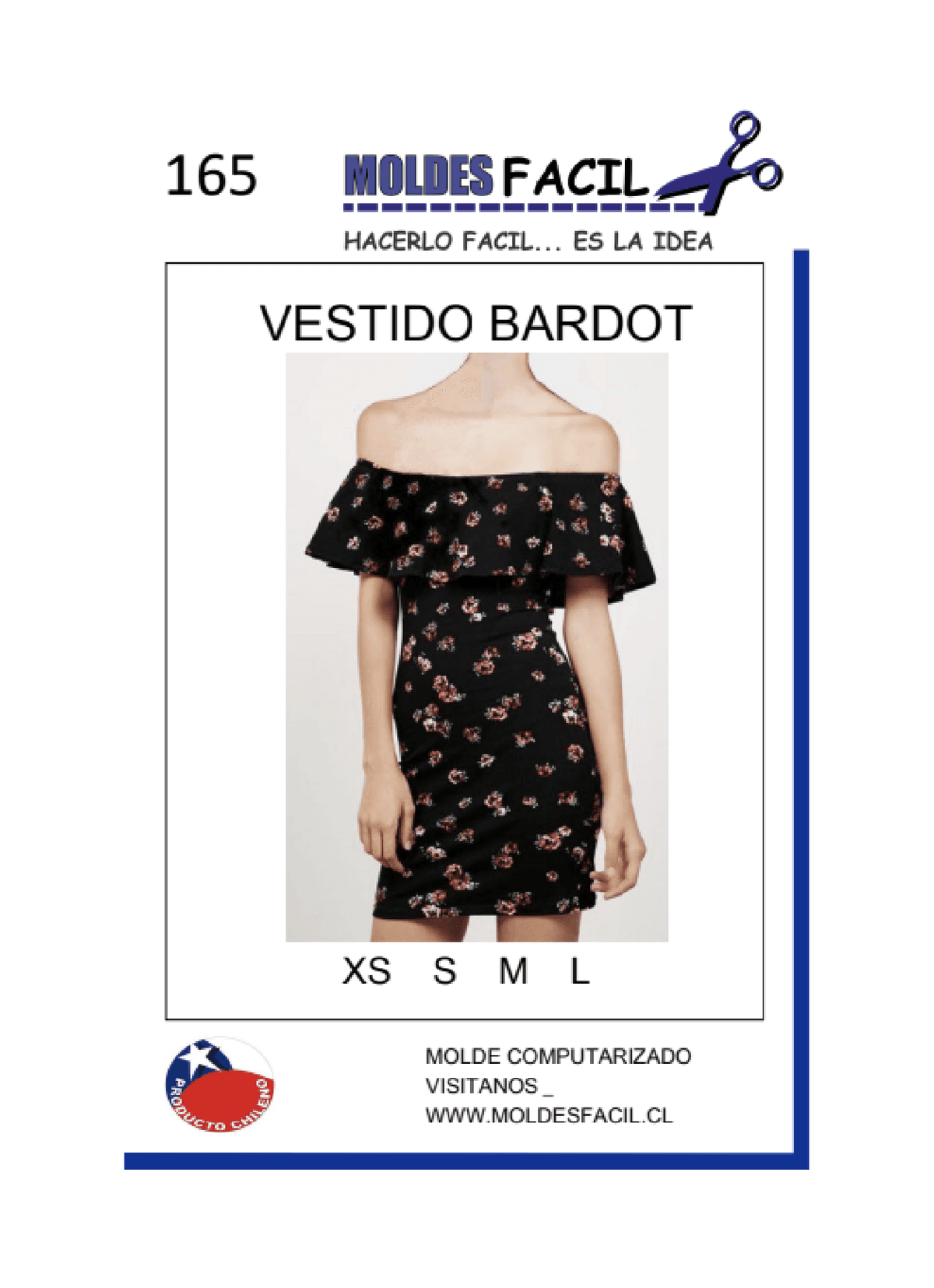 Patrón de costura Vestido Bardot — Moldes Fácil