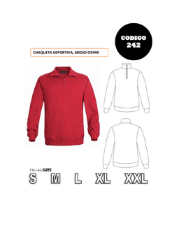 Chaqueta deportiva medio cierre - vista 1