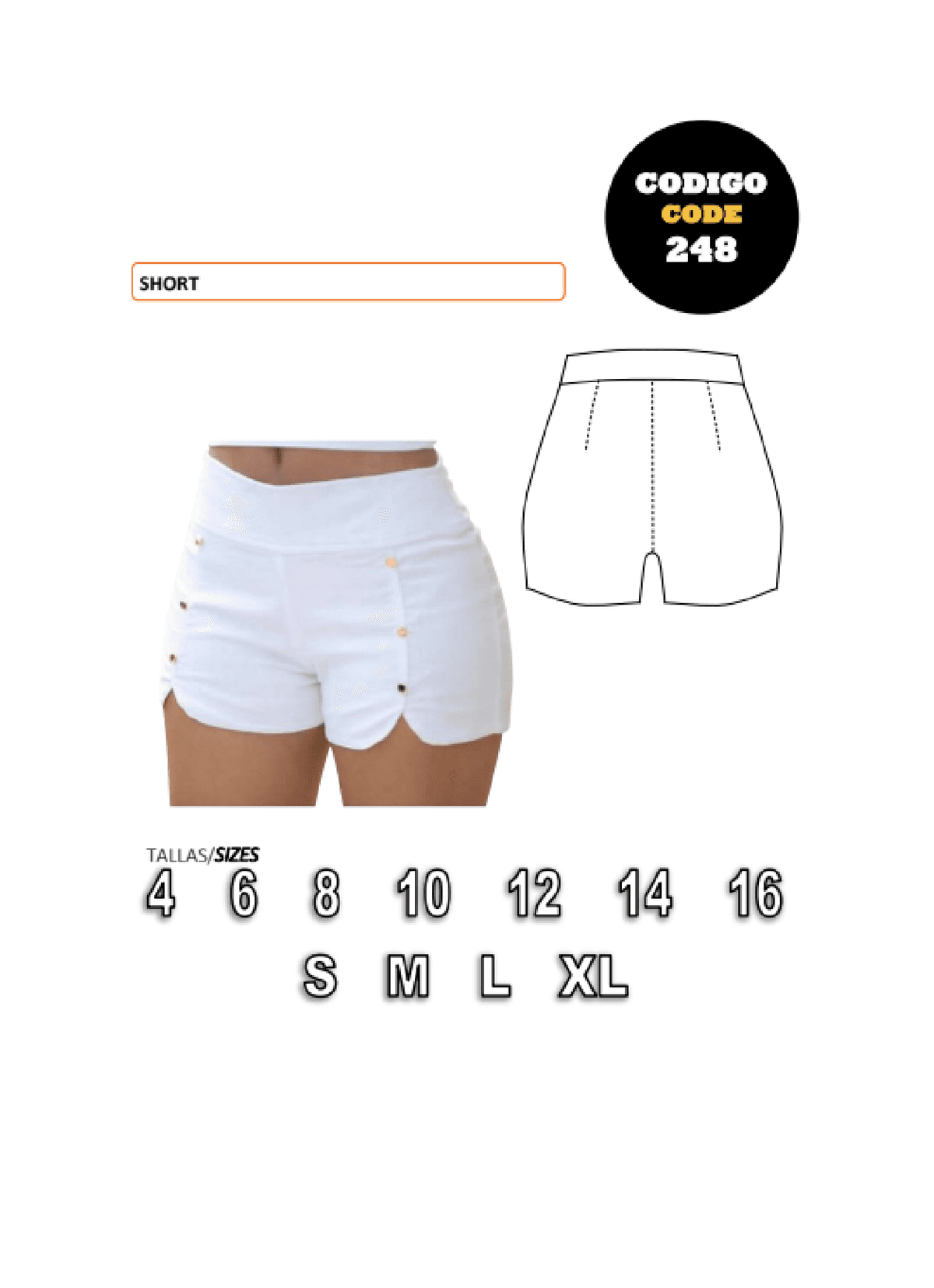 Patrón de costura Short — Moldes Fácil