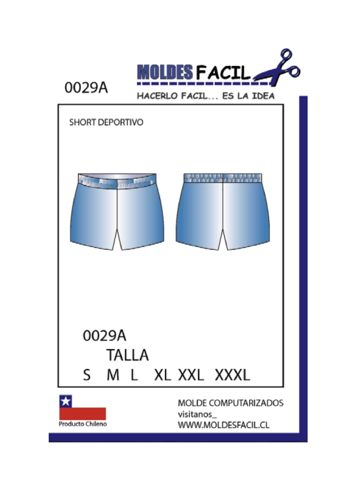 Patrón de costura Short deportivo — Moldes Fácil