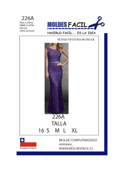 Vestido fiesta noche encaje - vista 1