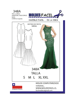 Vestido de fiesta de sirena - vista 1
