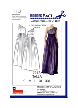 Vestido de fiesta en gasa - vista 1
