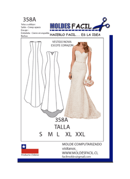 Vestido de novia escote corazón - vista 1