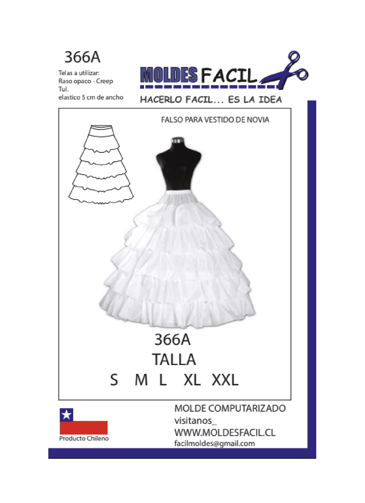 Patrón de costura Falso para vestido de novia — Moldes Fácil